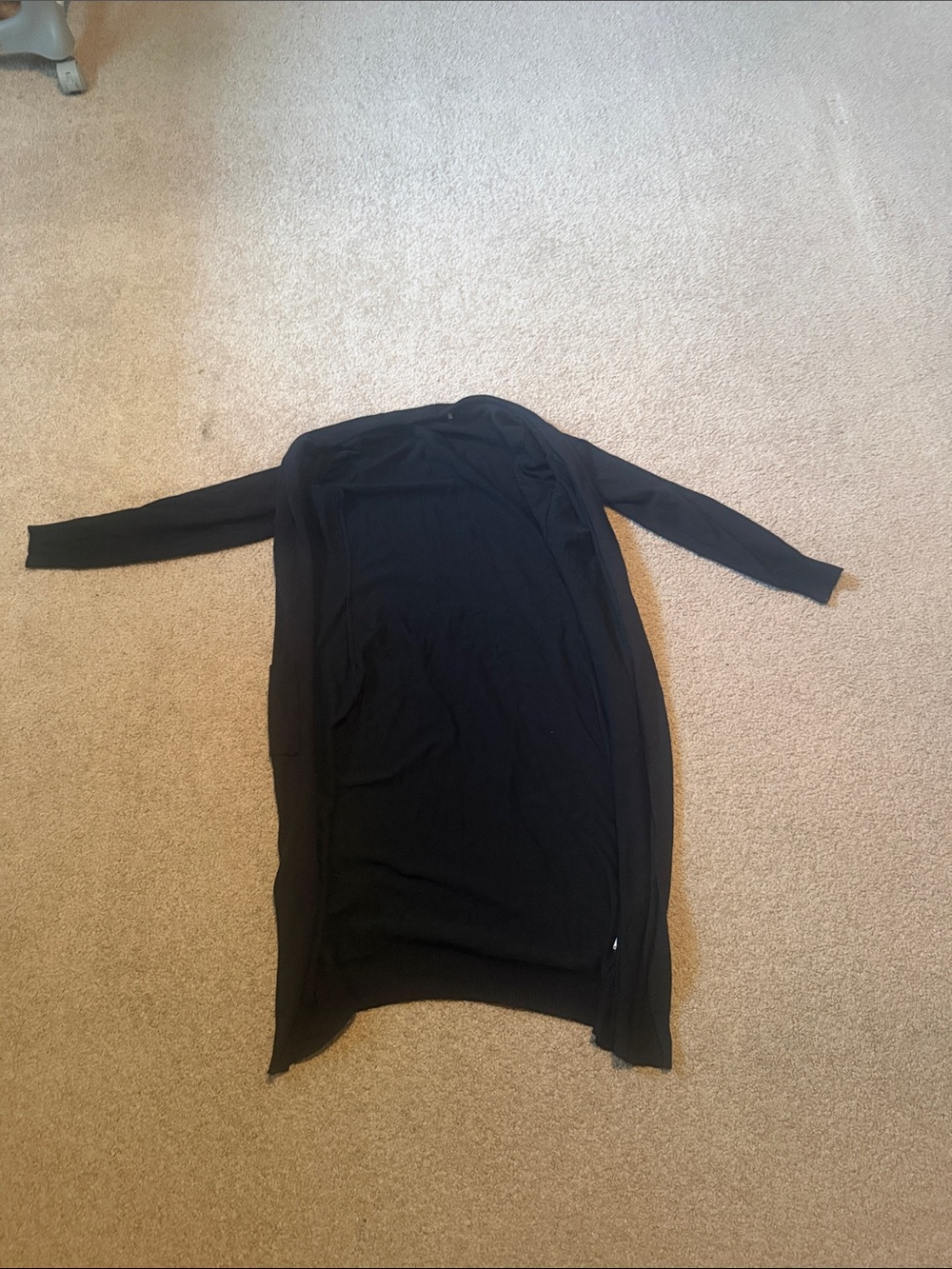 Women’s Black Long Open Cardigan Sweater